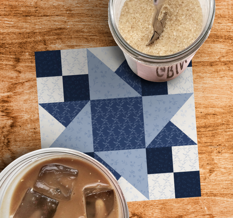 Onderzetters elegant bloemig sterrenpatroon - TenStickers