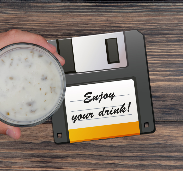 Onderzetters floppy disk drinkherinnering - TenStickers