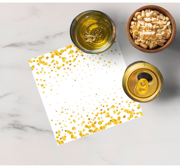 Onderzetters geel cirkelpatroon - TenStickers