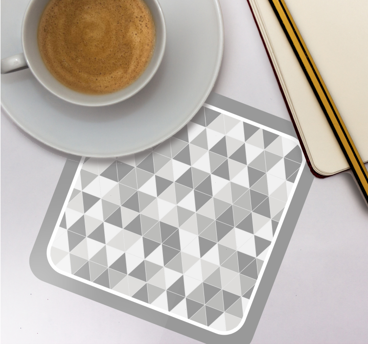 Onderzetters geometrisch driehoekpatroon - TenStickers
