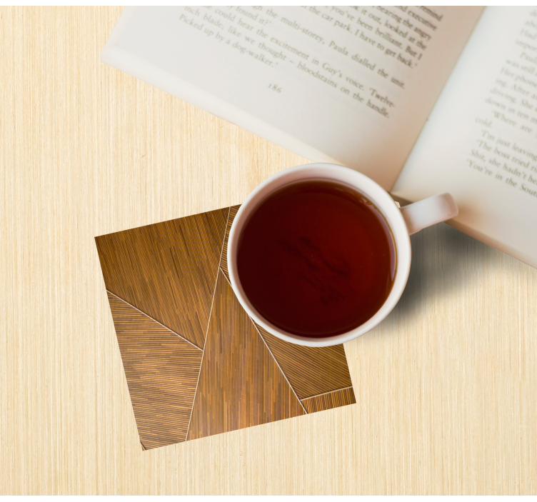 Onderzetters geometrisch houten patroon - TenStickers