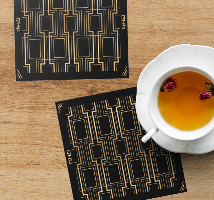 Onderzetters geometrisch patroon inspiratie - TenStickers