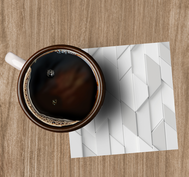 Onderzetters geometrisch reliëfpatroon - TenStickers