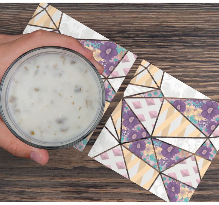 Onderzetters geometrische bloempatronen - TenStickers