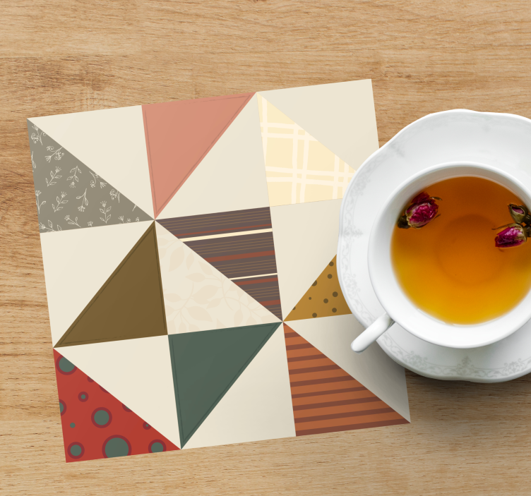 Onderzetters geometrische kleuren segmenten - TenStickers