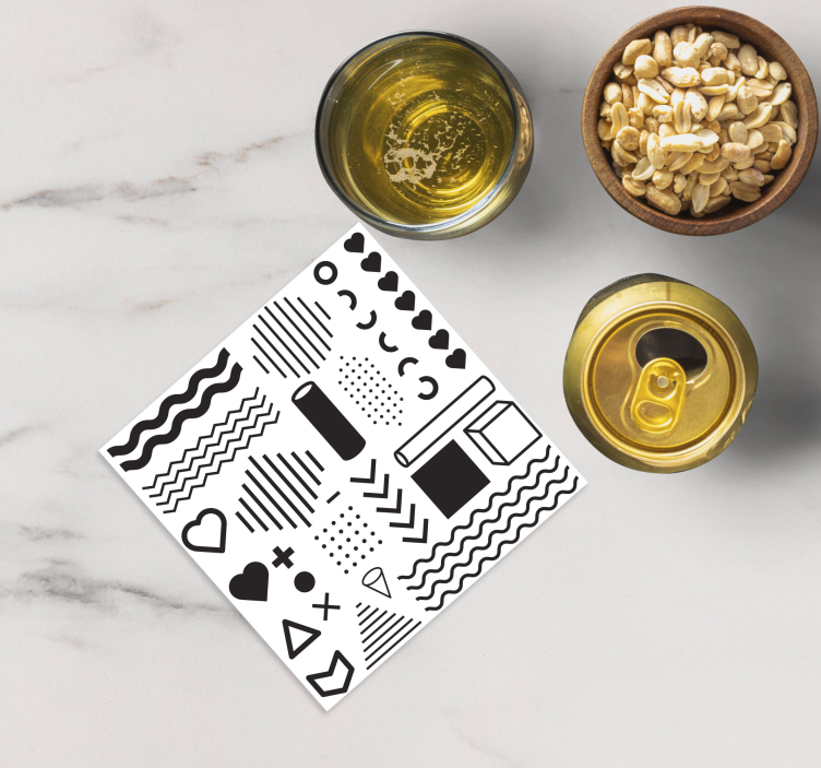 Onderzetters geometrische vormverkenning - TenStickers