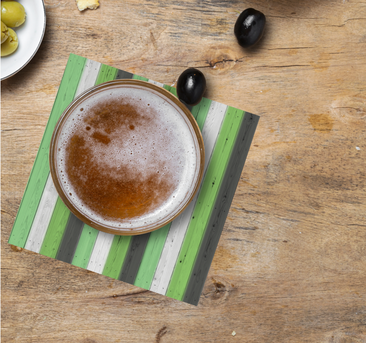 Onderzetters gestreept houtpatroon - TenStickers