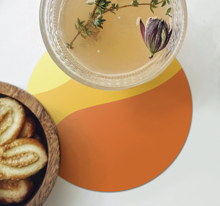 Onderzetters golvende kleurrijke lagen - TenStickers