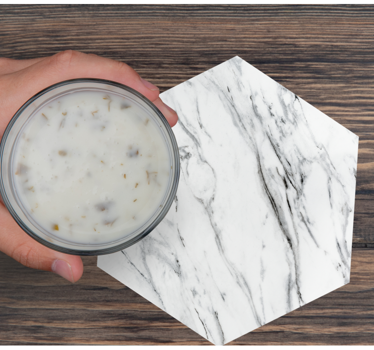 Onderzetters hexagonaal marmerpatroon - TenStickers