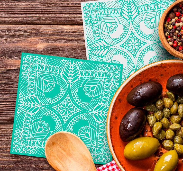 Onderzetters intricate bloemenarrangement - TenStickers