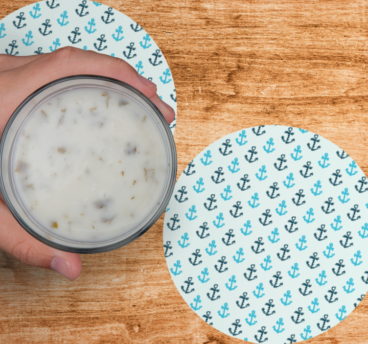 Onderzetters met ankerpatroon motief - TenStickers