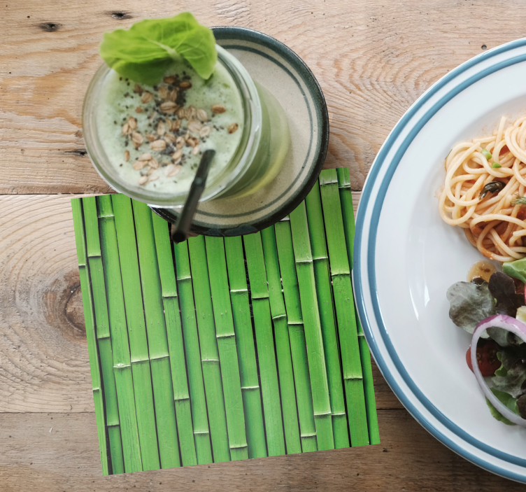 Onderzetters met bamboetextuur patroon - TenStickers