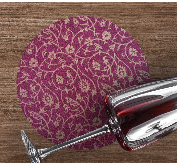 Onderzetters met bloemmotief oppervlak - TenStickers