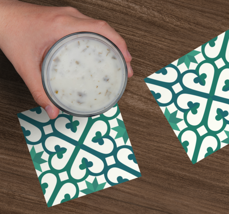 Onderzetters met complex geometrisch patroon - TenStickers