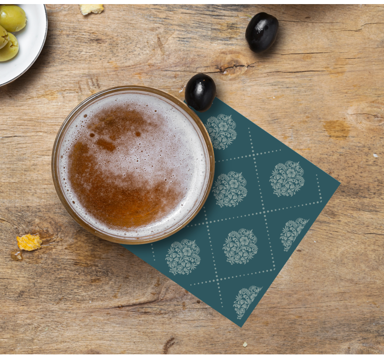 Onderzetters met een elegant bloemenmotief - TenStickers