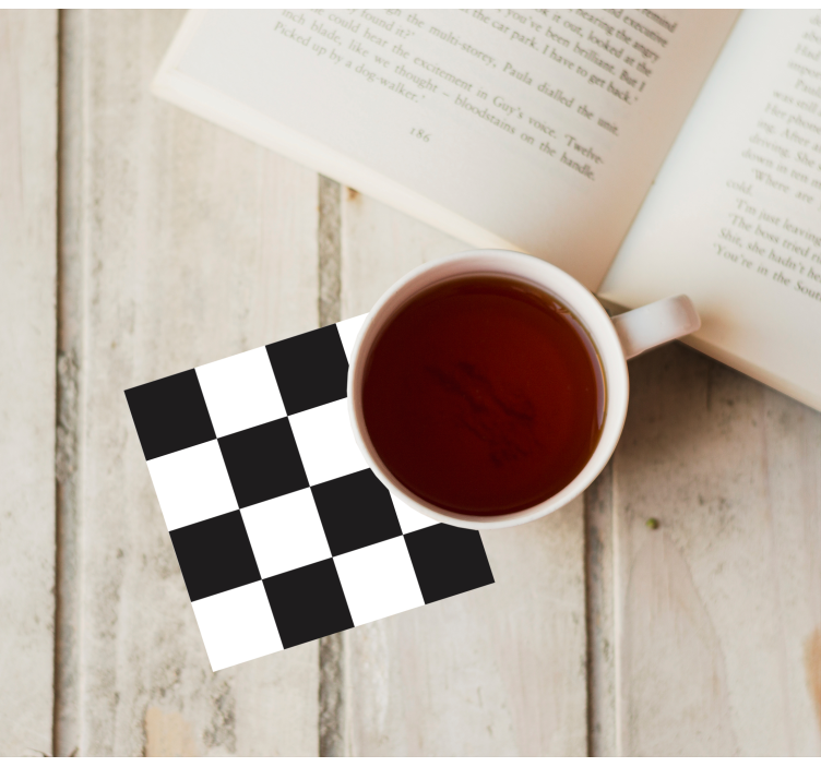 Onderzetters met een schaakbordpatroon oppervlak - TenStickers
