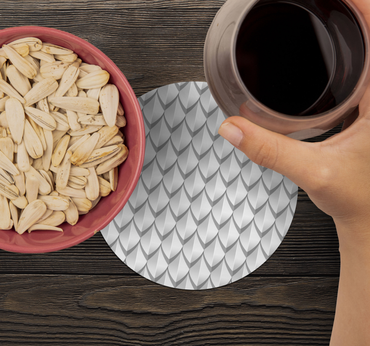 Onderzetters met elegant schubbenpatroon - TenStickers