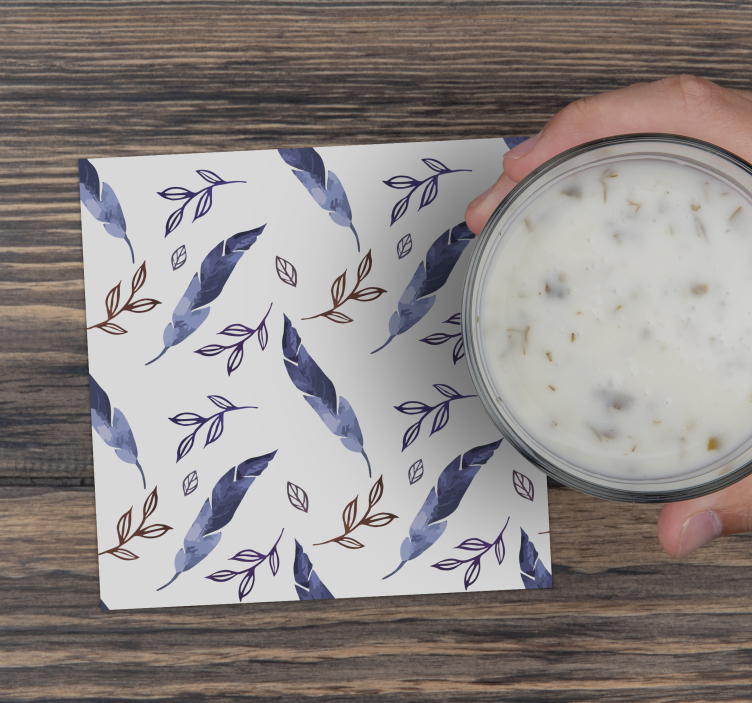 Onderzetters met foliage aquarel patronen - TenStickers