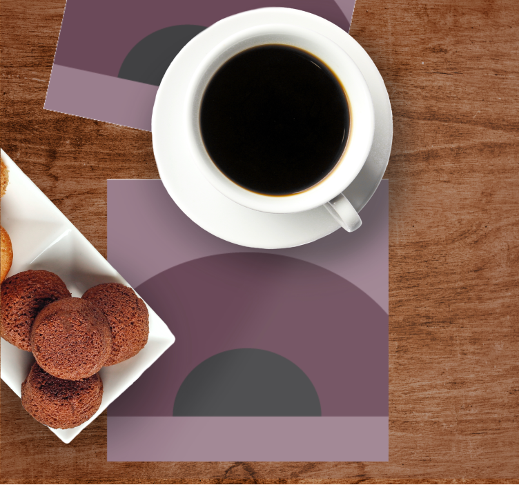 Onderzetters met gebogen gelaagd ontwerp - TenStickers