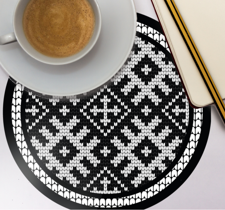 Onderzetters met gebreid patroon - TenStickers