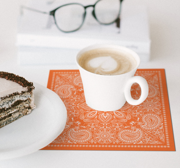 Onderzetters met gedetailleerd paisleymotief - TenStickers