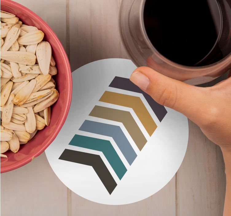 Onderzetters met gelaagd chevronpatroon - TenStickers