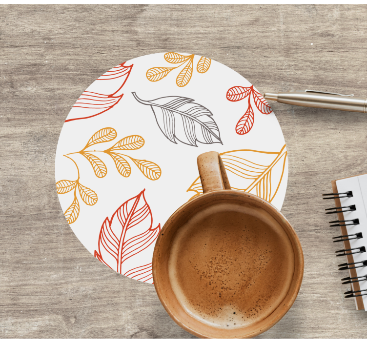 Onderzetters met gelaagde bladvormen - TenStickers