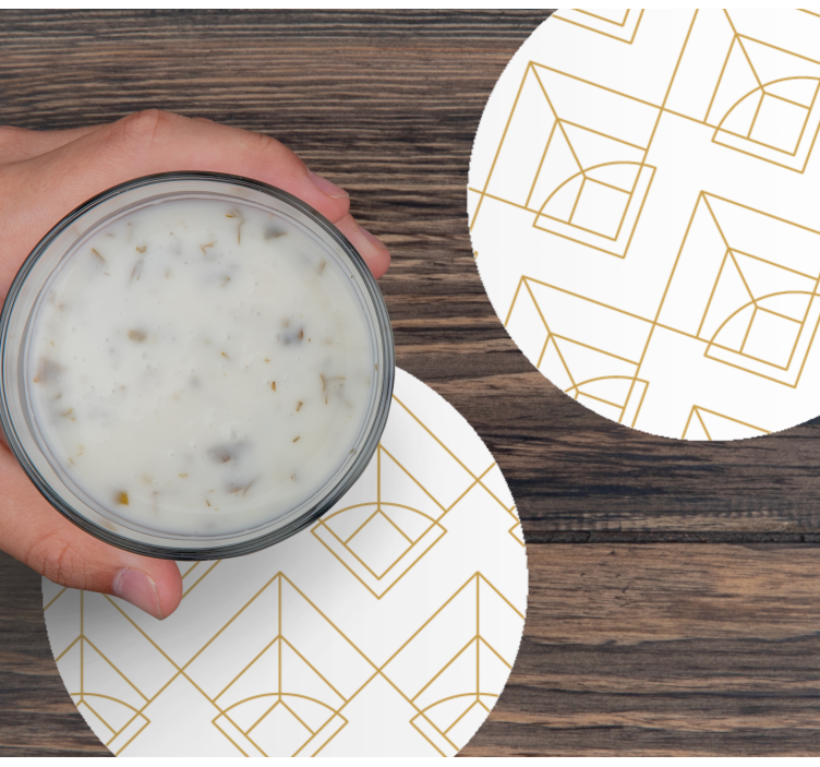 Onderzetters met geometrisch patroon motief - TenStickers