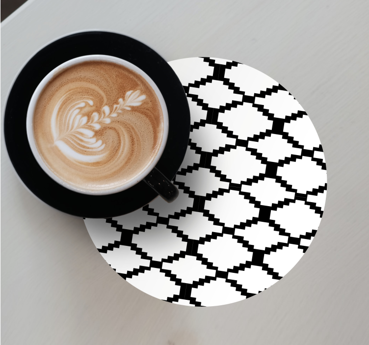 Onderzetters met geometrisch patroon overlay - TenStickers