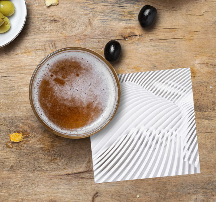 Onderzetters met golvende gelaagde oppervlakte - TenStickers