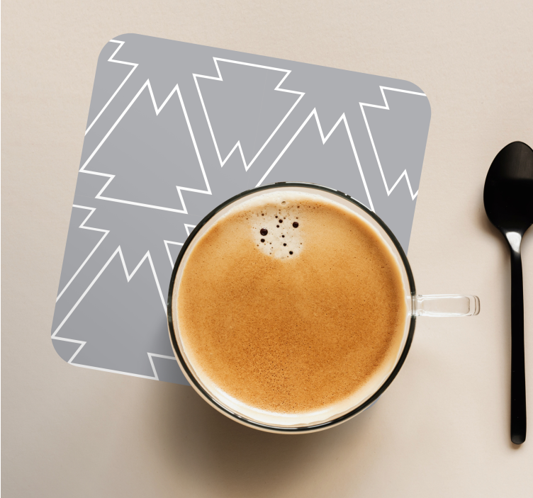 Onderzetters met hoekig boommotief - TenStickers