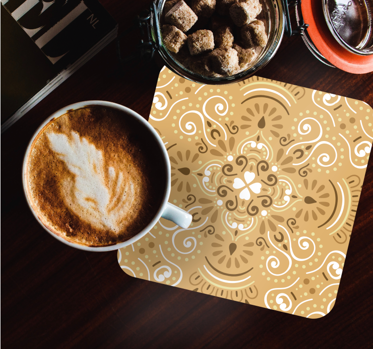 Onderzetters met ingewikkeld spiraalpatroon - TenStickers