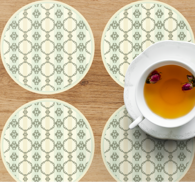Onderzetters met ingewikkelde ronde patronen - TenStickers