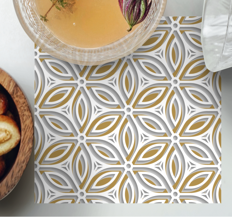 Onderzetters met intricate floral element - TenStickers