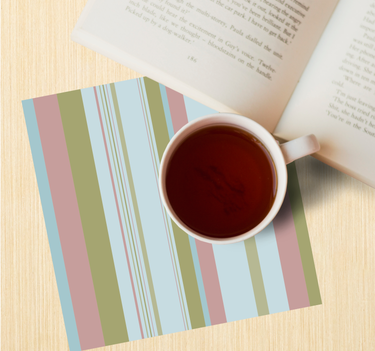 Onderzetters met levendig gestreept motief - TenStickers