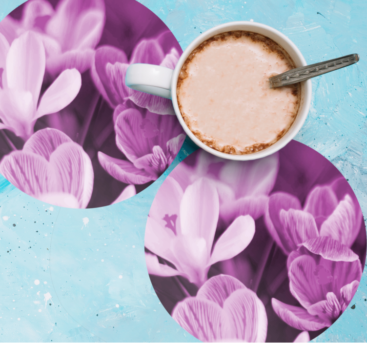 Onderzetters met levendige bloemenmotieven - TenStickers