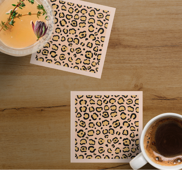 Onderzetters met luipaardprint motief - TenStickers