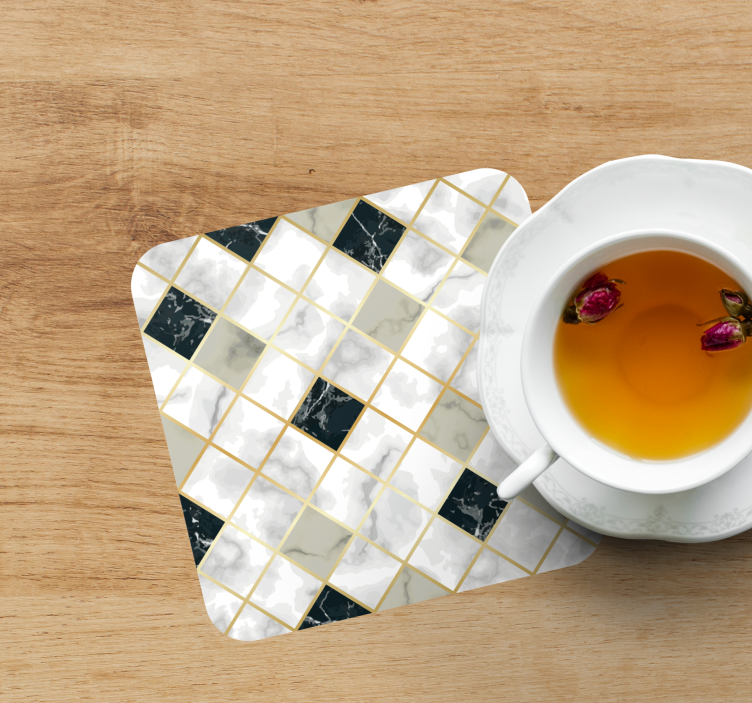 Onderzetters met marmeren patroon tegels - TenStickers