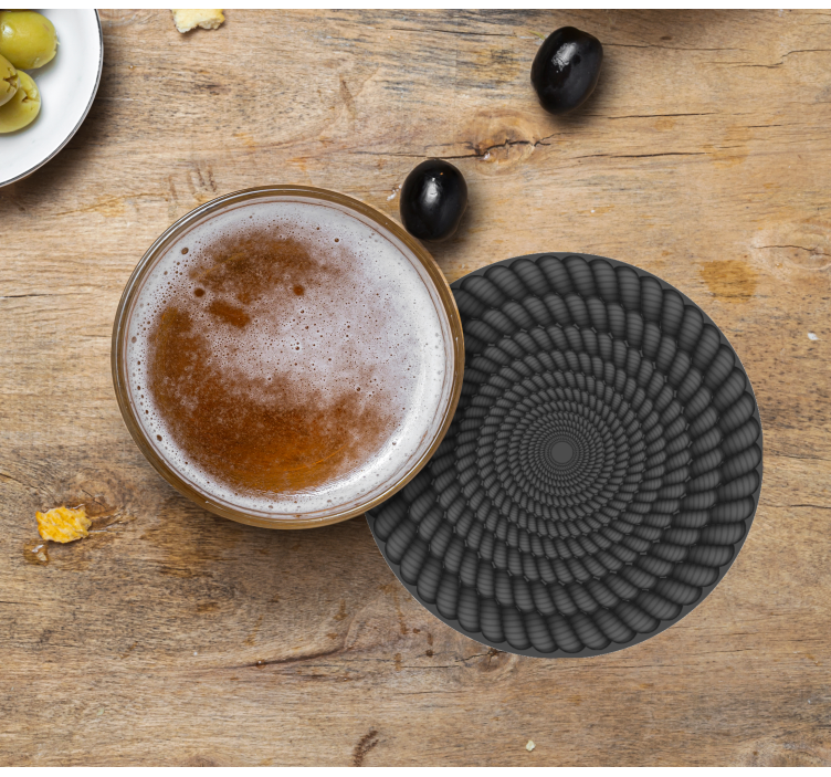 Onderzetters met spiraalpatroon rond - TenStickers