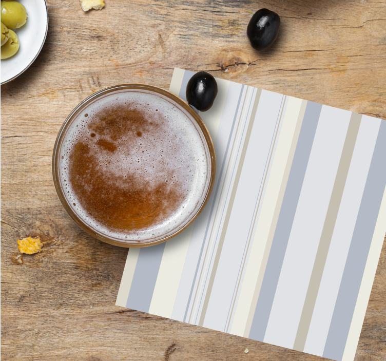 Onderzetters met subtiel gestreept patroon - TenStickers