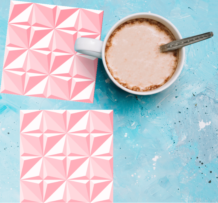 Onderzetters met textuur en geometrisch motief - TenStickers