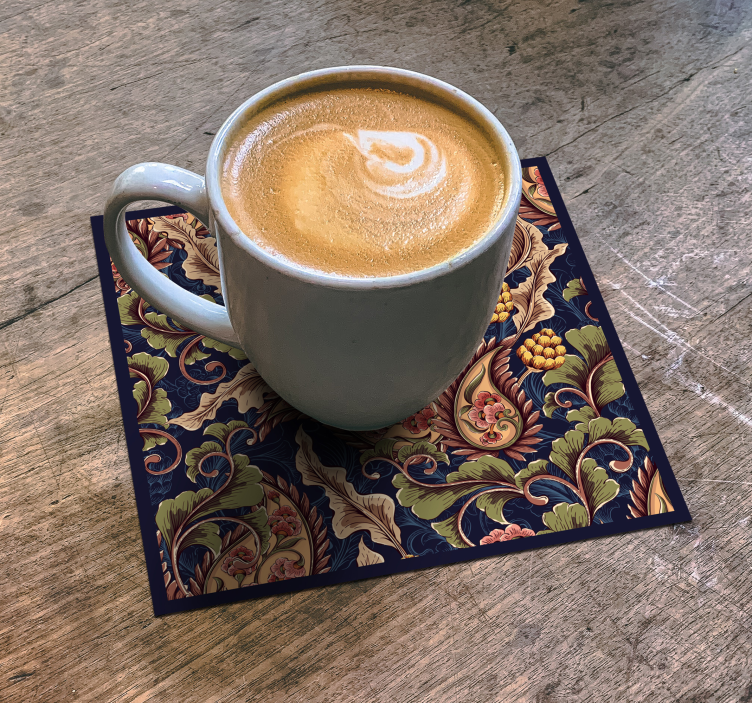 Onderzetters met verfijnd botanisch motief - TenStickers