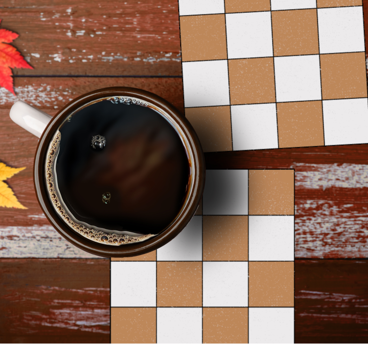 Onderzetters met vierkante textuur oppervlak - TenStickers