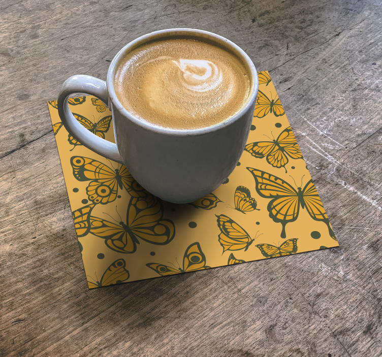 Onderzetters met vlinderpatroon oppervlak - TenStickers