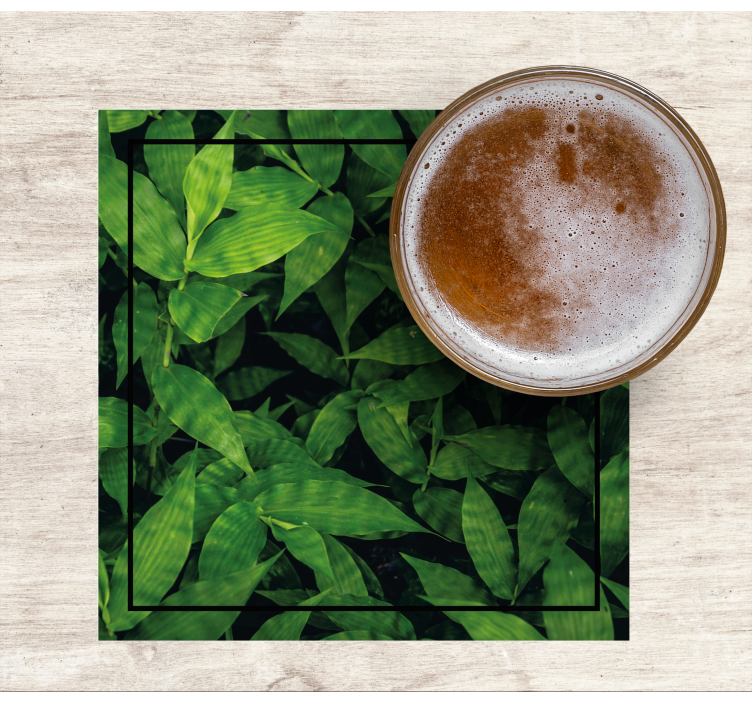 Onderzetters met weelderig groen bladvormpatroon - TenStickers