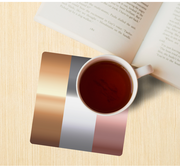 Onderzetters metallic gradient strepen - TenStickers