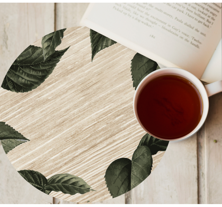 Onderzetters natuur geïnspireerd bladpatroon - TenStickers