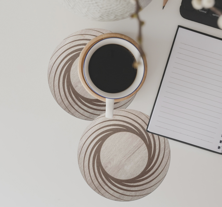 Onderzetters natuurlijke circulaire patronen - TenStickers