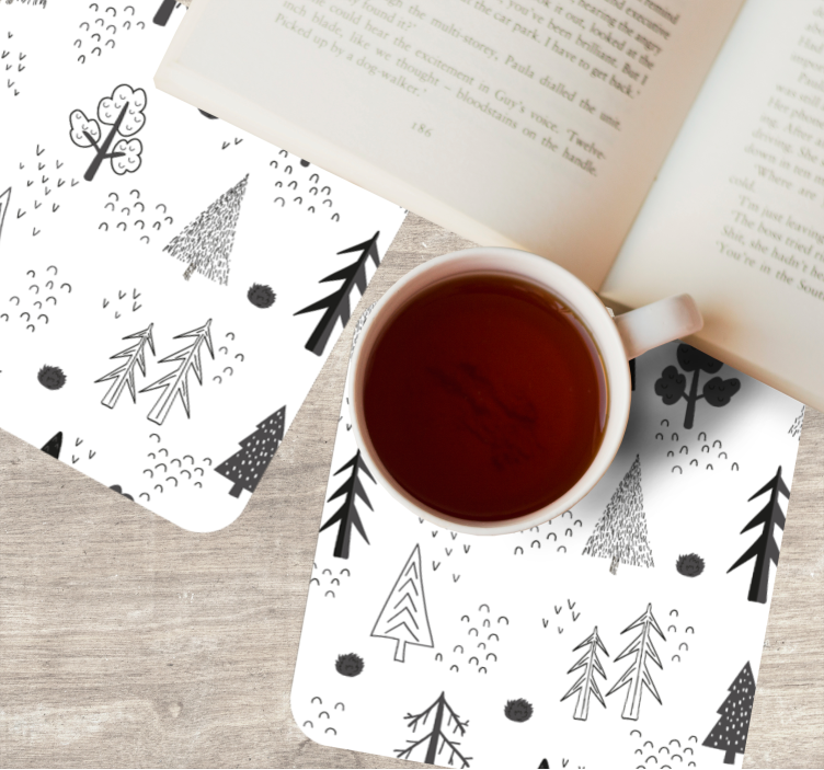 Onderzetters natuurlijke lijntekening - TenStickers