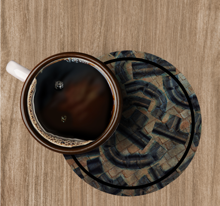 Onderzetters pipes en blokken patroon - TenStickers